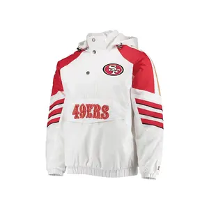 2023 Autumn Winter Jacket New Men's Stand-up Collar Casual Jacket American Football Print San Francisco 49er Team Hoodie