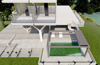 Vente en gros de pergola de jardin à toit rétractable pour extérieur, pare-soleil étanche, persienne motorisée en aluminium, télécommande, pression naturelle