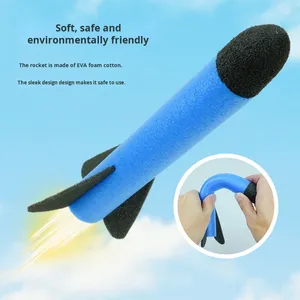 Jouet volant interactif pour sports de plein air pour enfants lancement de pied de fusée en plastique léger avec pompe à air pour parents et enfants - Product Image 4