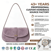 Sac à bandoulière en daim lilas, élégant et luxueux, avec fermoir à barre dorée, sac à rabat chic pour femme, sac à main quotidien, personnalisable OEM