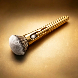 Ensemble de pinceaux de maquillage magnétiques dorés 5-en-1, portables, grand pinceau à poudre, pinceau fin pour eye-liner, pinceau pour le visage - Product Image 2