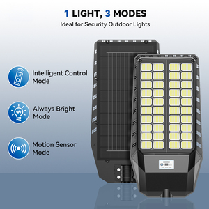 Outdoor <strong>Solar</strong> Street <strong>Light</strong> LED With <strong>Smart</strong> Sensor Timing Mode Large Battery US Warehouse Supply for Wholesale and Projects - Product Image 3