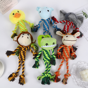 Mainan kunyah lucu baru produk anjing boneka hewan dengan kaki panjang tahan lama tali katun ChewToy - Product Image 1