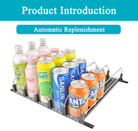 Poussoir de rayonnage amélioré à double ressort pour bouteilles de soda, organisateur de boissons à glissement automatique pour présentoir de bouteilles de boissons et réfrigérateur