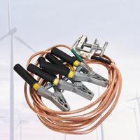 Équipement de mise à la terre portable auxiliaire en cuivre isolé par caoutchouc, câble de sécurité personnel, ligne de mise à la terre, kit de fil de terre 0,4 kV 10 kV
