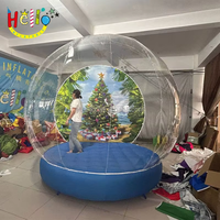 Globe de neige gonflable géant de taille humaine, dôme transparent pour cabine photo de Noël