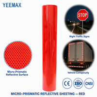 Lámina Reflectante Prismática de Alta Intensidad |   Película de Vinilo Reflectante HIP Autoadhesiva Acrílica para Señalización de Tráfico Vial