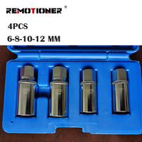 Vente en gros d'usine, jeu de 4 outils de démontage d'écrous et de boulons de 6 à 12 mm, jeu d'extracteurs d'écrous avec boîte de rangement