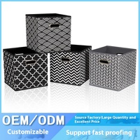 Kotak Penyimpanan Lipat Bahan Kain Non-Woven Terlaris dengan Pegangan Praktis Kapasitas 20-35L Desain Modern untuk Mengatur Pakaian, Sampah, dan Lainnya