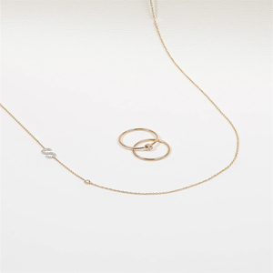 FUAMAY 2025 personnalisation bijoux personnalisables 925 argent Unique fendu galvanoplastie Alphabet Zircon collier initial - Product Image 2