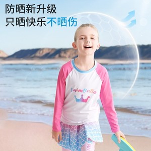 Traje de Baño de Dos Piezas para Niñas SwimBobo, Secado Rápido, Mangas con Diseño de Paneles, Protección Solar UPF 50, para Natación y Deportes Acuáticos - Product Image 4