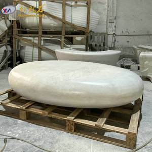 Nuevos Materiales de Construcción de Piedra, Banco de GRC con Forma de Guijarro, Gris, Alta Resistencia, Uso Interior y Exterior - Product Image 2
