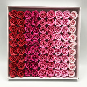 عيد الميلاد ثلاث طبقات بلا أساس زهرة رأس الصابون زهرة زهرة الزفاف هدية مربع الديكور الحلوى - Product Image 4