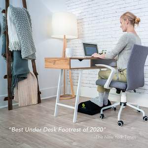 Reposapiés Ajustable Debajo del Escritorio para Mayor Altura - Reposapiés Grande de Espuma Suave de Terciopelo Premium para Escritorio - El Reposapiés de Escritorio Más Cómodo - Product Image 6