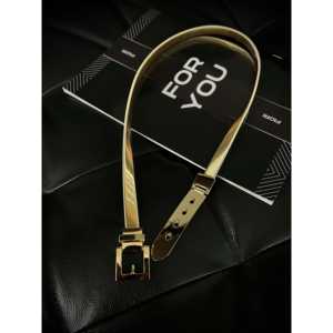 Cinturón de Mujer Fiori de Cuero Sintético con Hebilla Dorada, Accesorio para Boda - Product Image 2