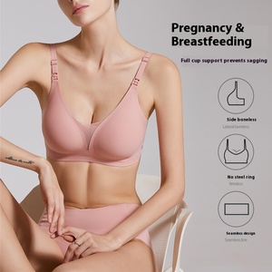 <span class=keywords><strong>Reggiseno</strong></span> per allattamento con <span class=keywords><strong>apertura</strong></span> <span class=keywords><strong>frontale</strong></span> in un pezzo per donne in gravidanza e dopo il parto senza cuciture-Design Anti-rilassamento - Product Image 3
