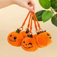 Porte-clés en peluche mini citrouille en gros, pendentif de sac en peluche pour Halloween, breloque en peluche de haute qualité pour cadeaux de fêtes