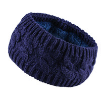 Bandeaux en tricot d'hiver avec logo personnalisé Bandeau en tricot douillet doux et chaud en tricot polaire Bandeau en tricot d'hiver pour femmes