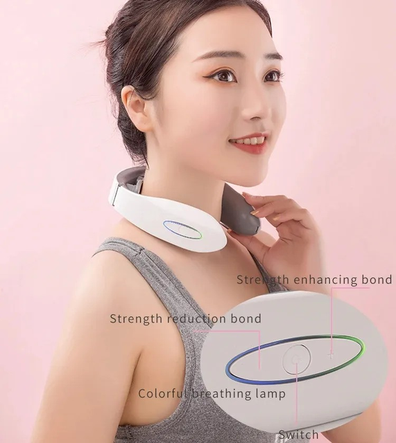 Smart Neck Pain Relief Electronic Pulse Massage Heating Electric U Shape Tens Pulse Neck Massager Machine