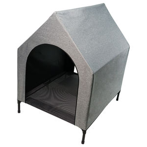 Cama de malla elevada para perros, casa de mascotas con refrigeración interior y exterior, toldo extraíble, tienda de sombra - Product Image 2