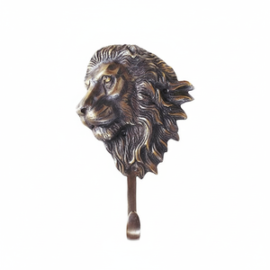 Handicraft Brass Lion Wall <b>Hook</b> Hanger Vintage <b>Coat</b> <b>Hook</b> Heavy <b>Decorative</b> Gift Handicraft <b>Hooks</b> Hangers - Product Image 1