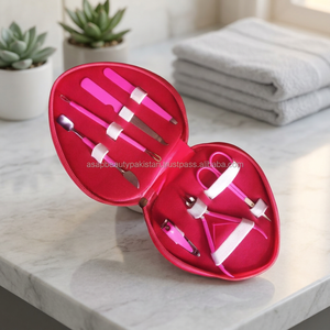 ASAP Good Professional Portable Classic/Luxurious Stainless Steel Manicure <b>Set</b> 5 1 <b>Nail</b> Clippers Durable Acrylic <b>Nails</b> Color Box - Product Image 3