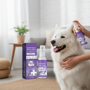 Spray désodorisant <span class=keywords><strong>pour</strong></span> animaux de compagnie en marque propre, éliminateur d'odeurs, huile de lavande légèrement parfumée, hypoallergénique <span class=keywords><strong>pour</strong></span> chiens et chats - Product Image 1