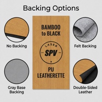 Lembaran Kulit Sintetis Bambu ke Hitam yang Dapat Dicetak Laser 12x24 inci, Bahan Kulit Imitasi untuk Hadiah Ramah Lingkungan, Undangan Pernikahan, Gantungan Kunci, dan Patch