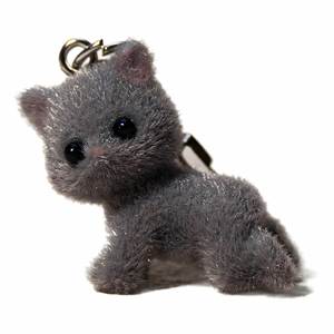 <b>Cute</b> Flocking Animals Cartoon Cats Keychain Resin <b>Doll</b> Fashion Jewelry Pendants Kawaii Plush Cat Keychain Bag Charms Accessories - Product Image 5