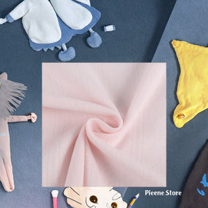 Tela de Jersey 100% Algodón Orgánico Peinado, Tejido de Punto Acanalado Jacquard, Teñido Liso, Malla Hueca Anti-Mosquitos, Peso Medio, para Bebés y Niños - Product Image 3