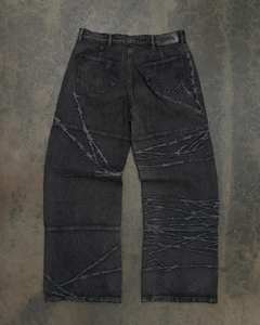 Celana jins pria kustom, celana Denim pria ketat, celana jins longgar, celana jins kaki lebar, celana jins pria kustom, pakaian jalanan pria - Product Image 3