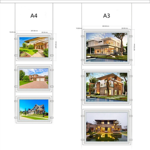 High Brightness Crystal Led Picture Frames Illuminated <b>Light</b> Box Hanging Real Estate Agent <b>Window</b> Display Sign Holders - Product Image 4