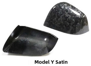 Guscio per specchietto retrovisore in fibra di carbonio a secco e adesivo per copertura specchietto retrovisore, adatti per Tesla Model Y, stile adesivo, molto venduti - Product Image 3