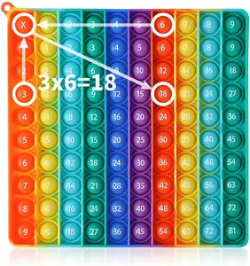 Pop mit Zahlen Multiplikation Tischspiel Fidget Math-Spielzeug, Stressentfremdung Lernspielzeug Math-Manipulator