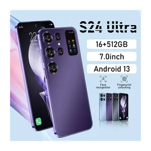 S24 + ponsel pintar 7.0 inci RAM 512GB, ponsel cerdas Android dengan fitur pembuka kunci GPS 5G kartu ganda 7000mAh