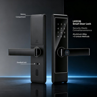 Kunci Pintu Digital Pintar WiFi Glomarket Tuya Ttlock Ble Biometrik Sidik Jari dengan Kunci Masuk untuk Sistem Keamanan Rumah Apartemen