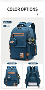 Large Capacity Student <b>Backpack</b> Waterproof <b>School</b> Bag Laptop Compartment Computer Interlayer Unisex Travel Daypack - Product Image 5