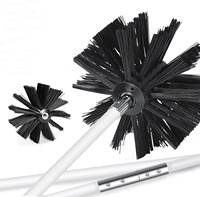 Brosse de nettoyage industrielle haut de gamme en fibres synthétiques avec revêtement Picote, personnalisation OEM, manche en caoutchouc, diamètre 100 mm pour le nettoyage des canalisations d'égouts