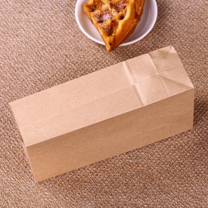 Sacs en papier kraft biodégradables personnalisés en gros avec poignée longue pour la livraison de pizzas, salades, sushis, gelées et lait - Product Image 4