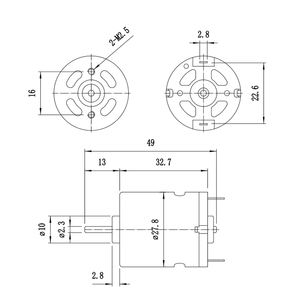 RS360/RS365 高品質 <span class=keywords><strong>12V</strong></span> 6040RPM 2.73W 永久磁石式電動パネルマウントマイクロブラシ付きDCモーター 自動車/ボート/ファン用 - Product Image 5