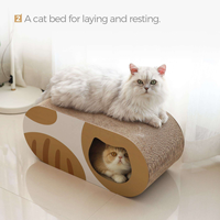 Griffoir pour chat à deux voies TIKTOK, nouveau design, en carton ondulé, pour le Nouvel An, la fête des pères, Halloween, mariage