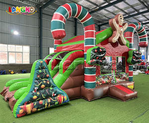 Casas de rebote de palmeras de la selva de grado comercial toboganes de agua inflables CASTILLO DE SALTO para alquiler de fiestas - Product Image 3