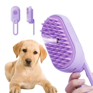 Wholesale Self Cleaning Electric Pet Cat Steam Brush New 3 In1 Cat Dog Hair Brush For Pet Animal Grooming