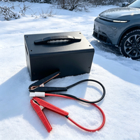 Démarreur de secours super puissant 12V/24V 56000mAh 4000A de crête 25.9V 267.2Wh avec instructions vocales pour camions diesel lourds 24V