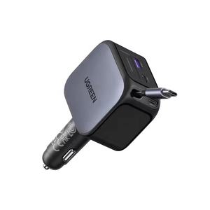 Nouveau <span class=keywords><strong>chargeur</strong></span> de voiture USB C rétractable UGREEN 145W 3 en 1, charge rapide 3C1A, adaptateur allume-cigare type C, <span class=keywords><strong>chargeur</strong></span> de voiture pour <span class=keywords><strong>iPhone</strong></span> - Product Image 1