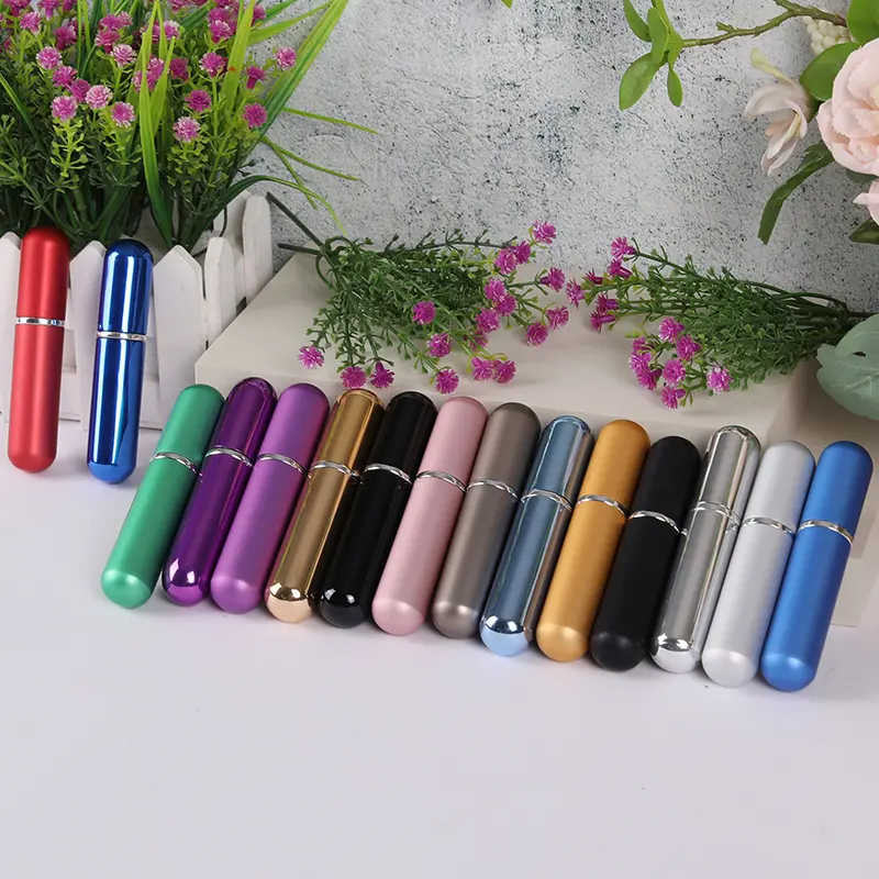 Chinese Factory Hot Selling Fancy 5ml Pocket Sized Refillable Aluminum Perfume Bottles