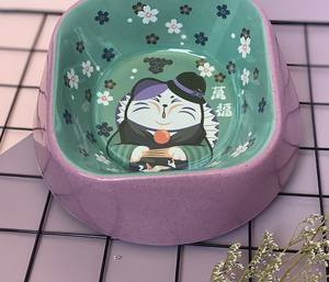 Bonito potes para animais de estimação, tigela de bambu fofa para cachorros e gatos - Product Image 5