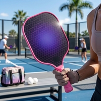 Juego de Palas de Pickleball Ligeras de Fibra de Vidrio con Núcleo de Panal para Adolescentes y Principiantes, Suministro Directo de Fábrica