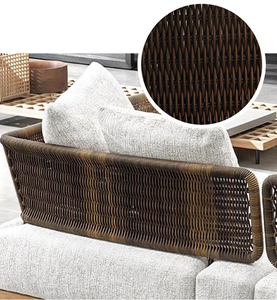 5 places chine rotin tissé assis canapé <span class=keywords><strong>d</strong></span>'angle de luxe villa extérieure mobilier royal - Product Image 4