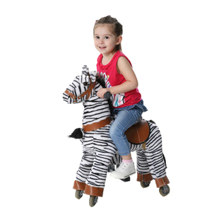 2024 unisexe en peluche licorne Scooter enfants Ride-on marche Animal jouet usine en gros mécanique cheval aire de jeux enfants jouet - Product Image 1